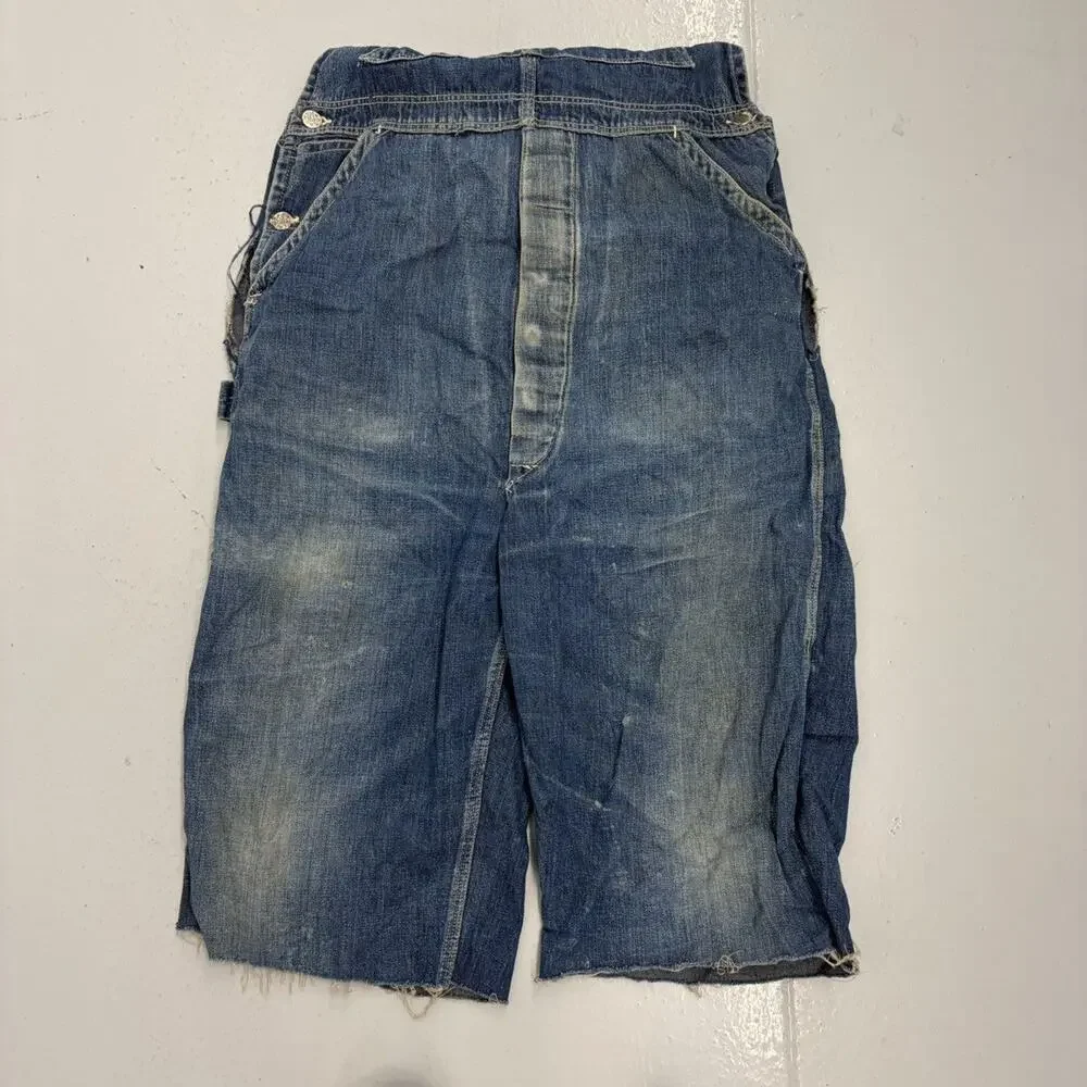 Vintage 50s The Big Ace Dark Wash Denim Overalls 31x14